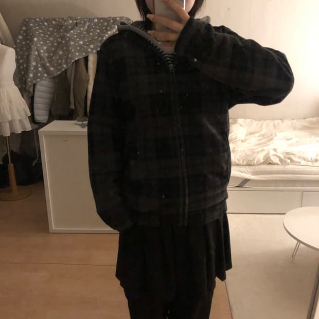 블랙 체크 셋업