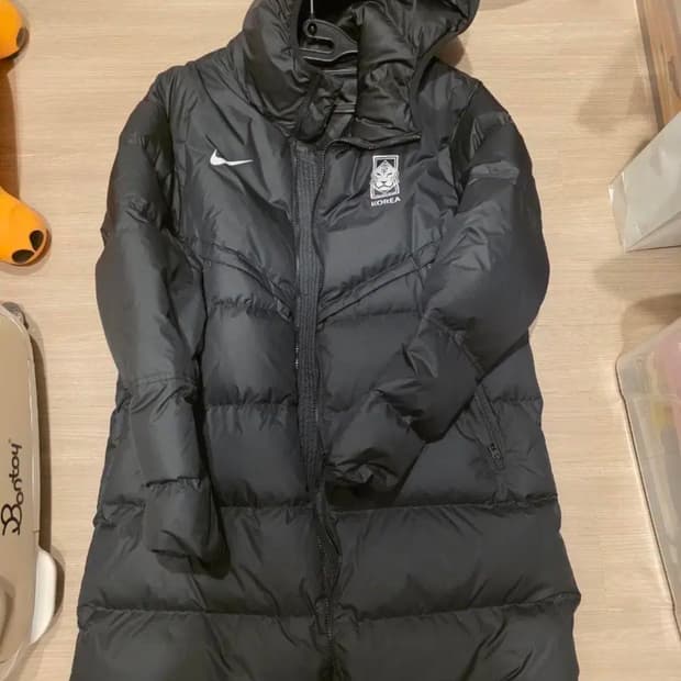 나이키 대한민국 축구 대표팀 롱패딩 블랙