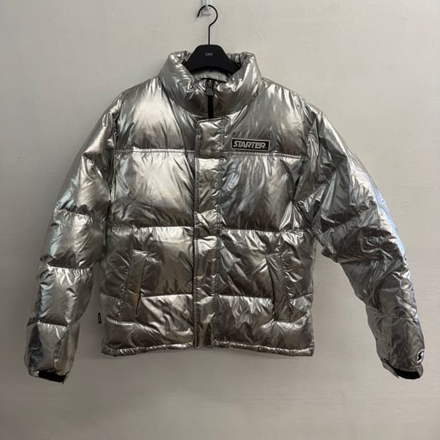 스타터 실버 푸퍼 패딩 (XL)