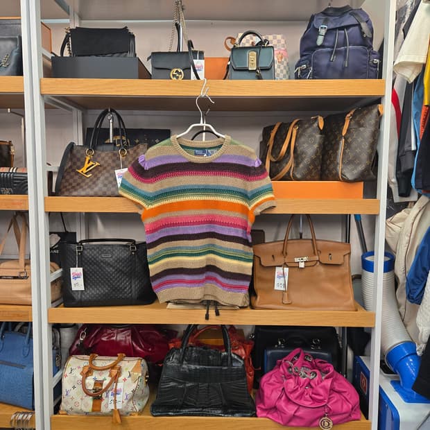 폴로 랄프로렌 선셋 스트라이프 반팔 니트