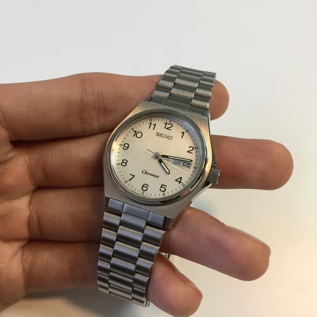 새상품 80s seiko chronos arabic index