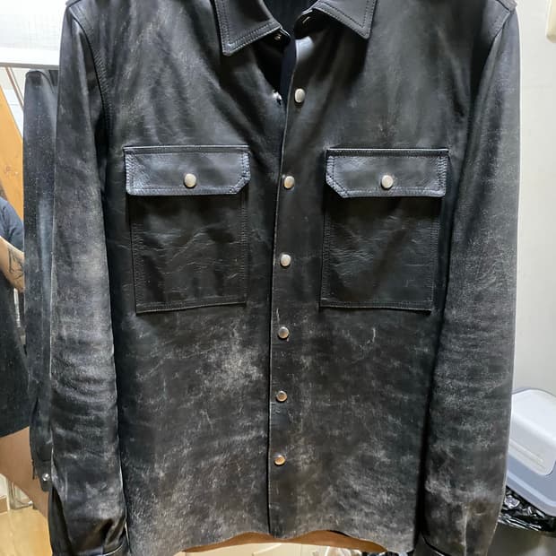 릭오웬스 탐포나토 레더 자켓 