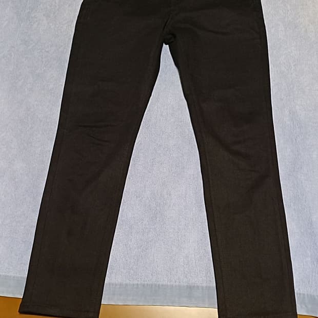 플랙 스판블랙진 실측33인치 기장101