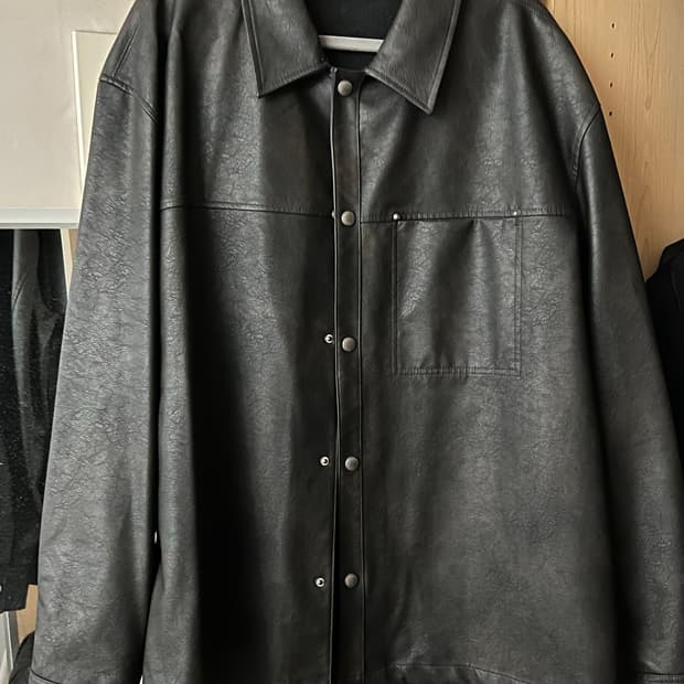 자라 페이크레더 셔츠자켓 XL