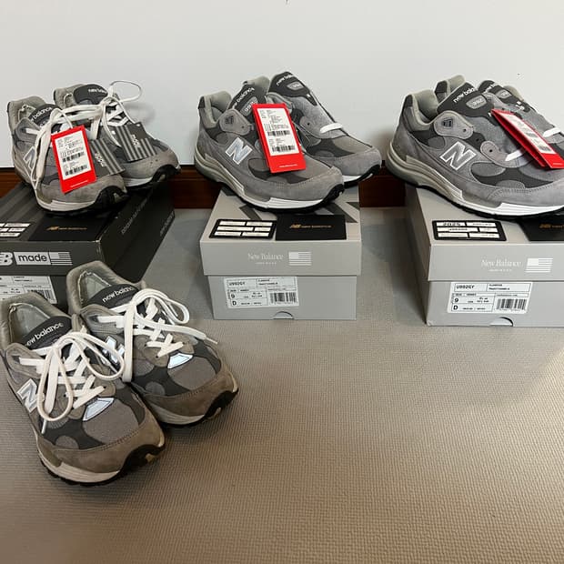 [새제품 2 + 중고 2] 뉴발란스 코리아 992 그레이 270