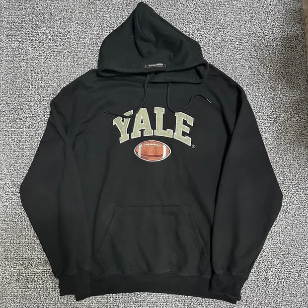 (XL) YALE 예일대학교 후드티 블랙