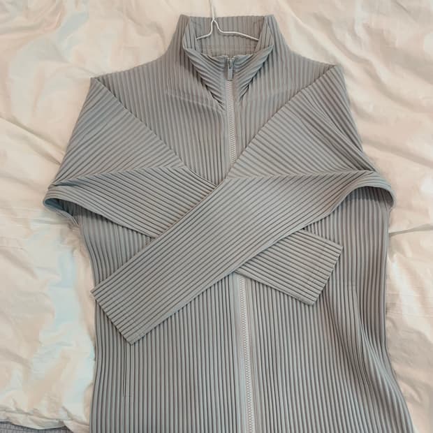 옴므플리세 베이직 집업 3 그레이