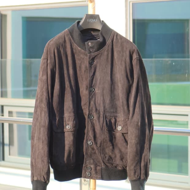 리얼레더 스웨이드 봄버자켓 XL