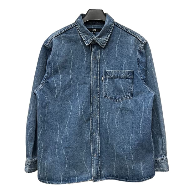 LMC 엘엠씨 웨이브 오버핏 데님 셔츠 자켓 L
