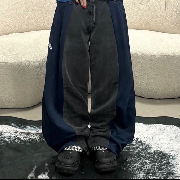 나이키 반반 벌룬팬츠