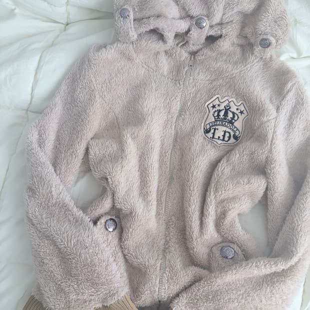 리즈리사돌 퍼 후드 일본빈티지 고전 대장 라떼갸루 y2k