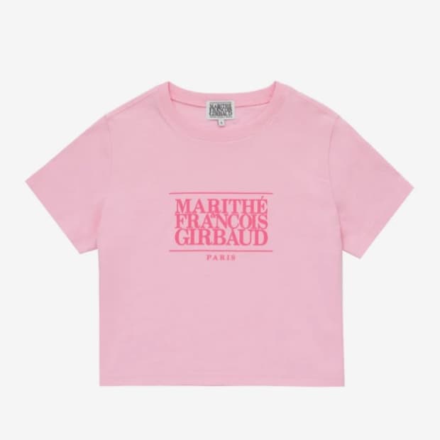 [마리떼] 클래식 로고 크롭티 (핑크 / S)
