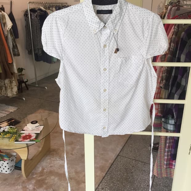 도트 셔츠 블라우스
