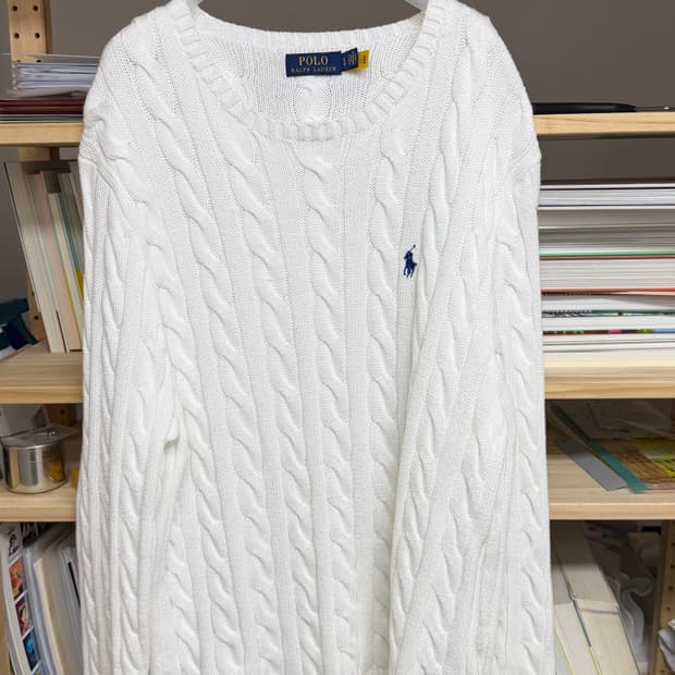 폴로 랄프로렌 니트 화이트 L