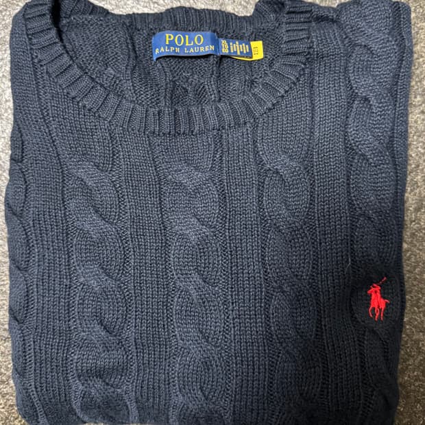 폴로 꽈배기 니트