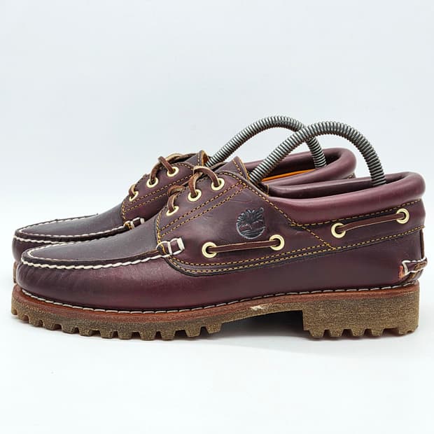  팀버랜드 50009 클래식 3아이 보트슈즈 버건디 (8 M) 