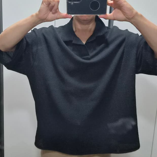논플로어 오버핏 블랙 카라티. L size