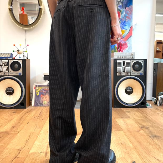 [2] 요지야마모토 와이즈 포맨 스트라이프 울 팬츠
