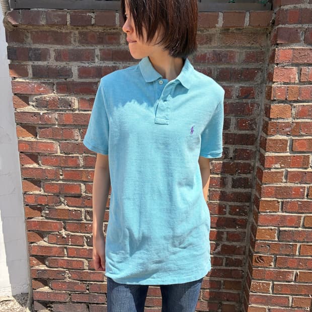 Polo Ralph Lauren 스카이블루 카라 반팔 티셔츠 S