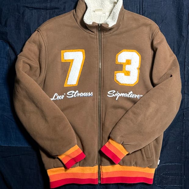 00‘s 리바이스 시그니처 넘버링 셰르파 라인 집업 자켓 L