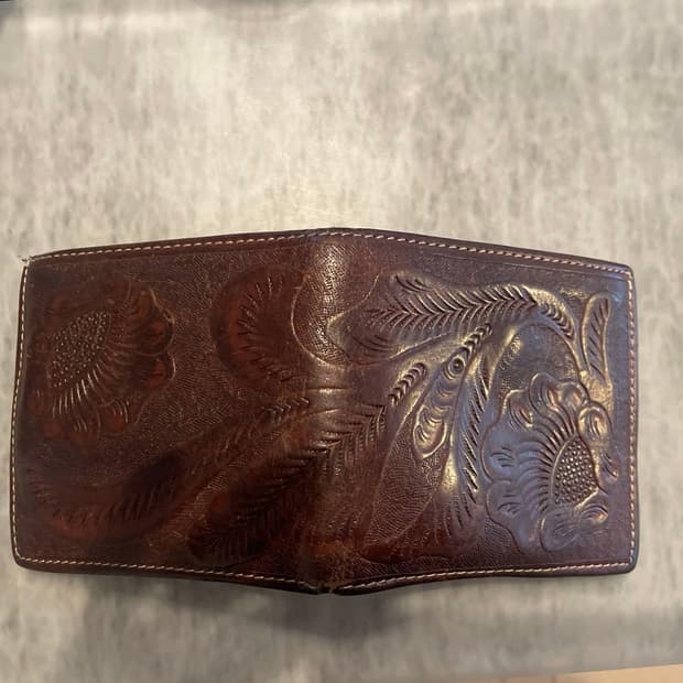 더블알엘 rrl 카빙 레더지갑