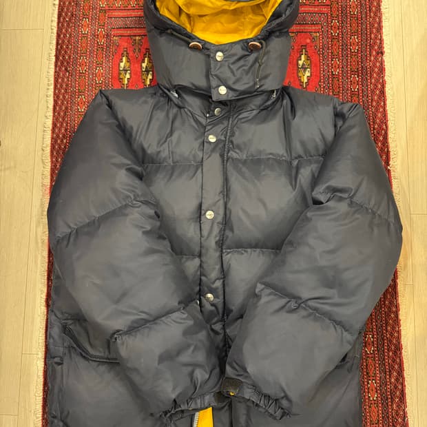 캠프7 빈티지 다크네이비 투톤 패딩