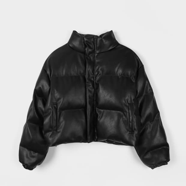 블랙업 마론디 레더 패딩 메이드 패딩