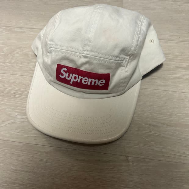 슈프림 워시드 치노 트윌 캠프캡 스톤 - 22SS