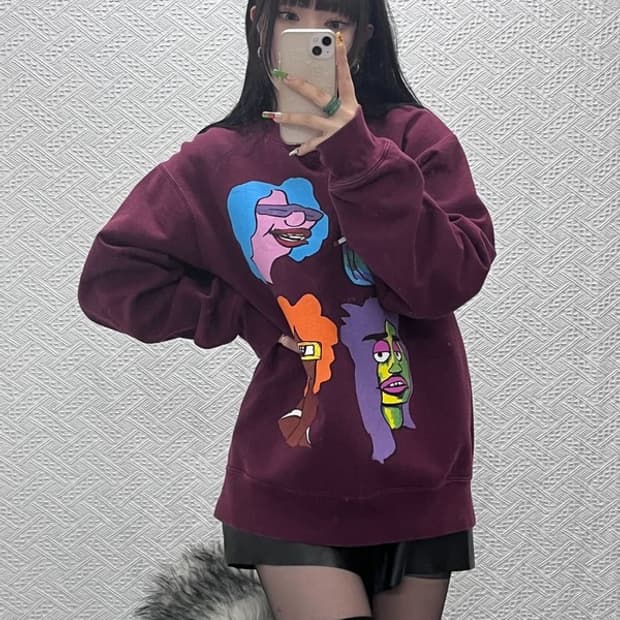 슈프림 올드스쿨 펑크 곤즈 헤드 크루넥 기모 맨투맨 XL C09538