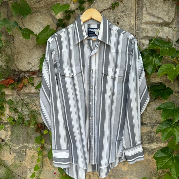 90s wrangler cowboy cut western shirt