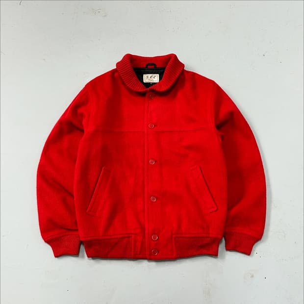 90s 재팬빈티지 레드 울 봄버자켓
