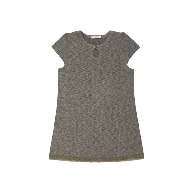 콜로신스 WEIRD DROP TOP DRESS KHAKI CHARCOAL