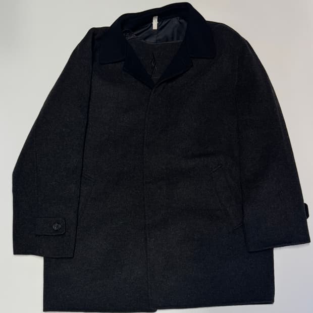 정품!! 입생로랑 옴므 YSL 발마칸 카라 미들 코트 + 내피