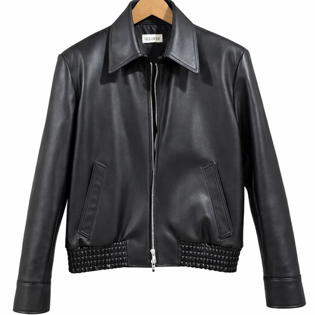 CCLOVER 소가죽 블루종 가죽자켓
