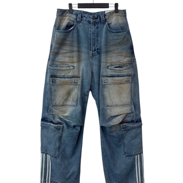 rbu 멀티포켓 와이드데님팬츠
