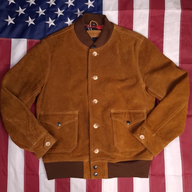 새제품 빈티지 A-1 TAPE 리얼스웨이드 자켓