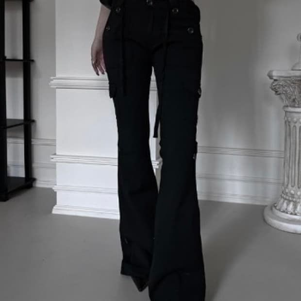 어반유니크 cargo slim bootcut pants