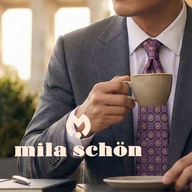 밀라숀 실크 퍼플 패턴 넥타이 9.6cm A~B등급 K2037