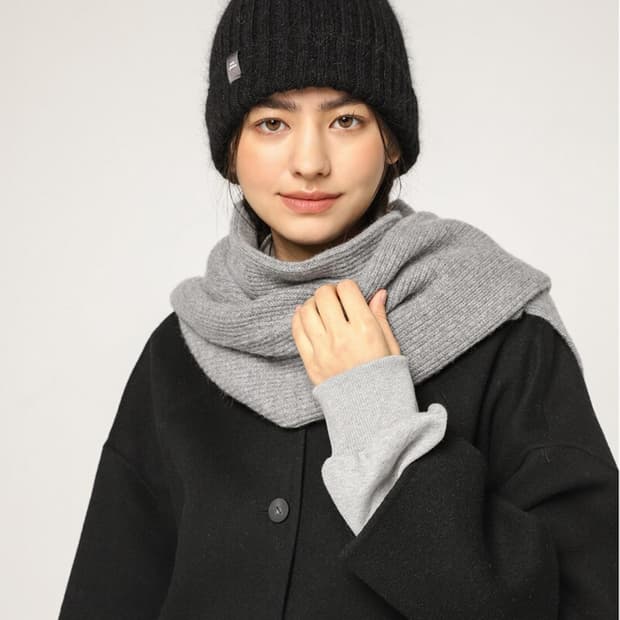 이너프타임(ENOUGH TIME) 캐시울 블렌드 머플러 새상품