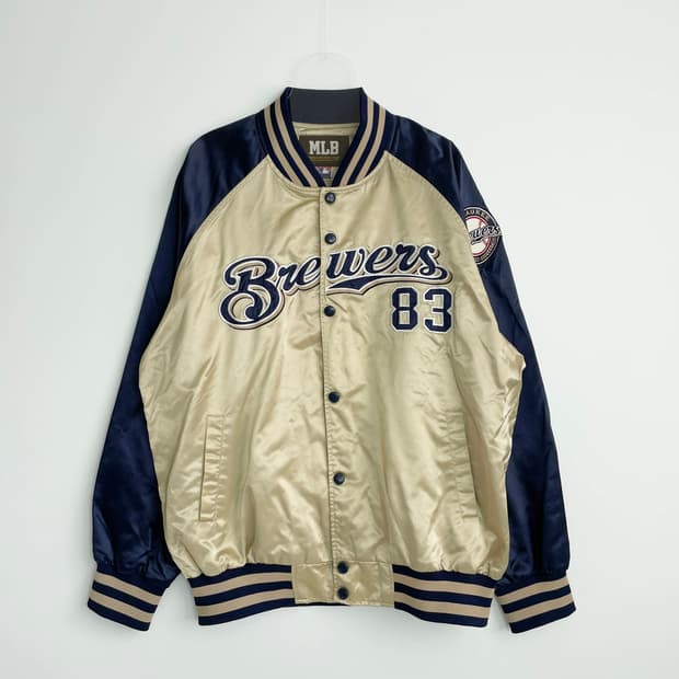 F1 엠엘비 MLB 밀워키 브루어스 바시티 자켓 XL사이즈