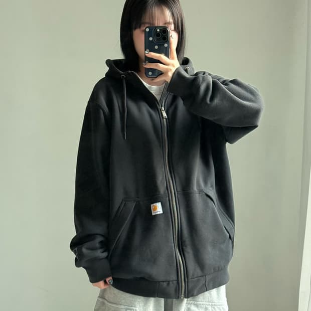 칼하트 블랙 후드집업