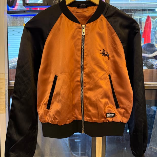 스투시 오렌지 봄버 자켓