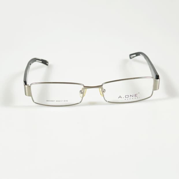A.ONE 실버메탈 슬림 스퀘어 프레임 빈티지 안경