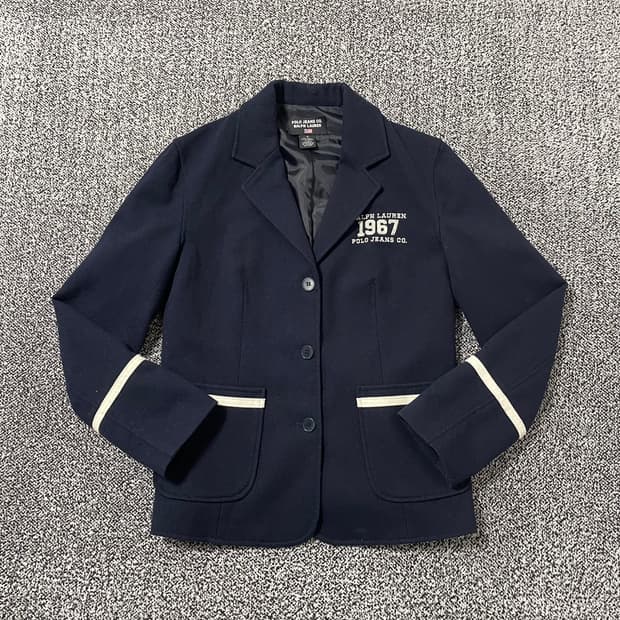 빈티지9. 폴로 진스 컴퍼니 빈티지 파이핑 블레이저 자켓 네이비