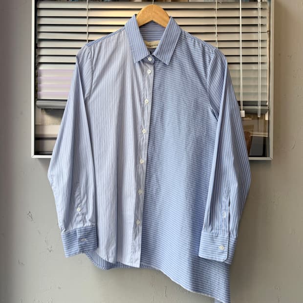 GOLDEN GOOSE DELLIXE UNBALANCED 스트라이프 셔츠