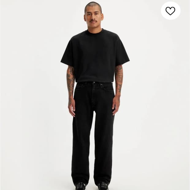 [34x32] 리바이스 568 루즈 스트레이트진 블랙 / 0066