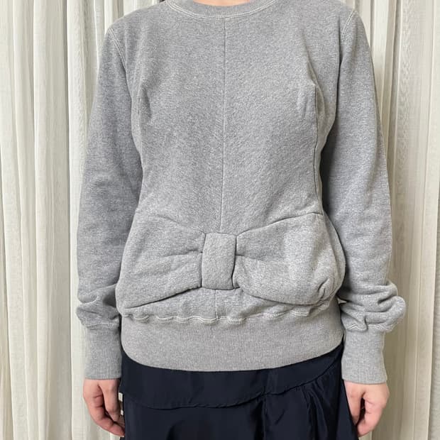 준야와타나베 꼼데가르송 입체패턴 리본 스웻셔츠 junya watanabe