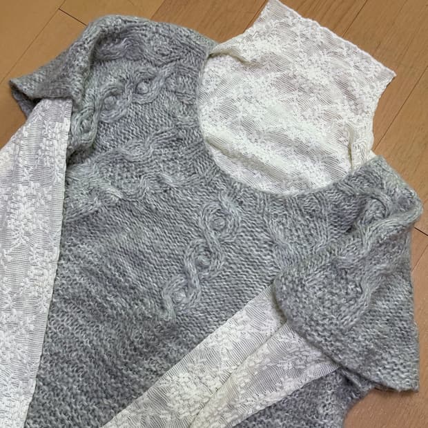 모리걸 반팔 레이스 플라