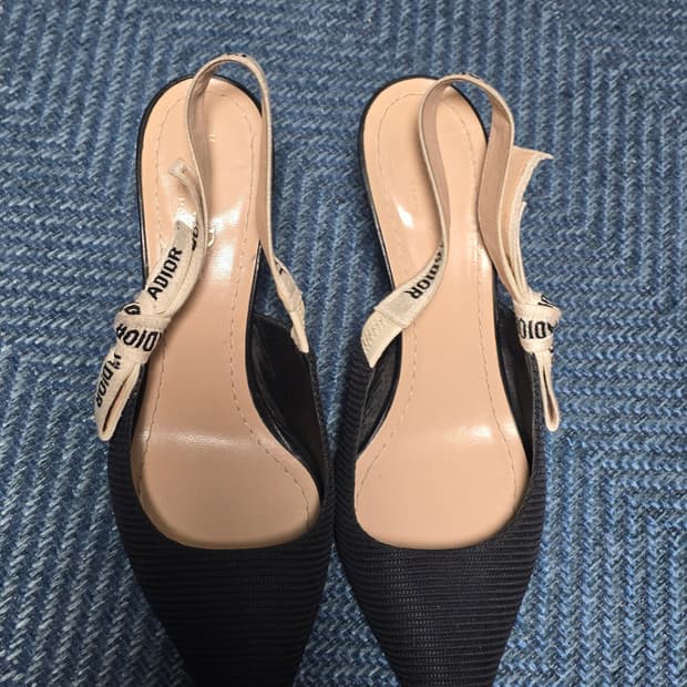 38 디올 자디오르 JA'DIOR 블랙 펌프스 슬링백