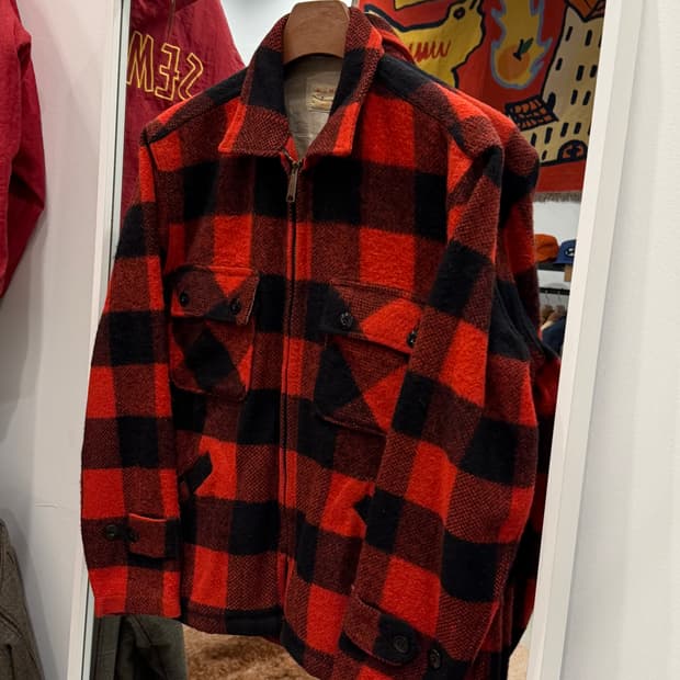60s Big Bac by Penney's 버팔로 체크 울 헌팅 자켓